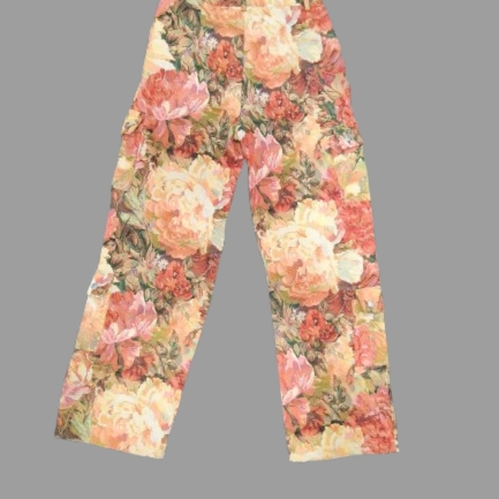 Floral Straight Leg Women's Pants - Picture 3 of 9